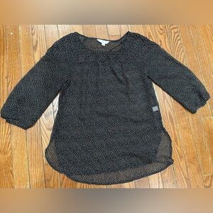 LC Lauren Conrad Black and White Dotted Blouse